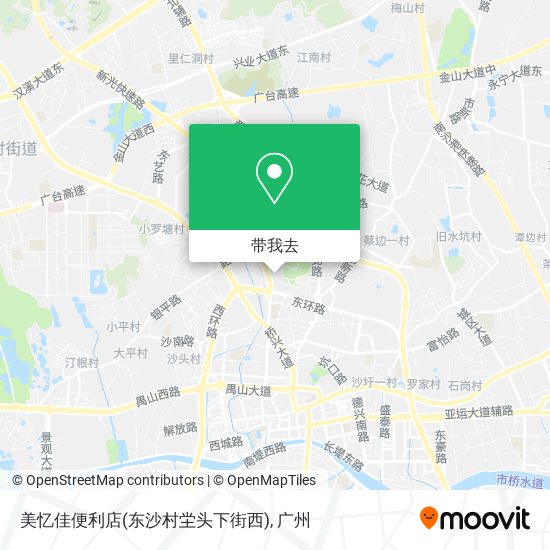 美忆佳便利店(东沙村坣头下街西)地图