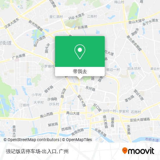 强记饭店停车场-出入口地图