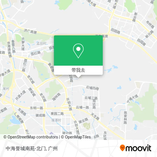 中海誉城南苑-北门地图