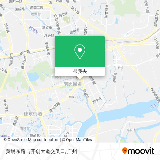 黄埔东路与开创大道交叉口地图