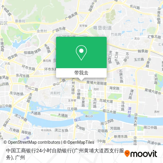 中国工商银行24小时自助银行(广州黄埔大道西支行服务)地图