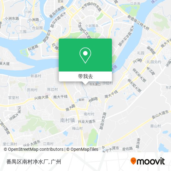 番禺区南村净水厂地图