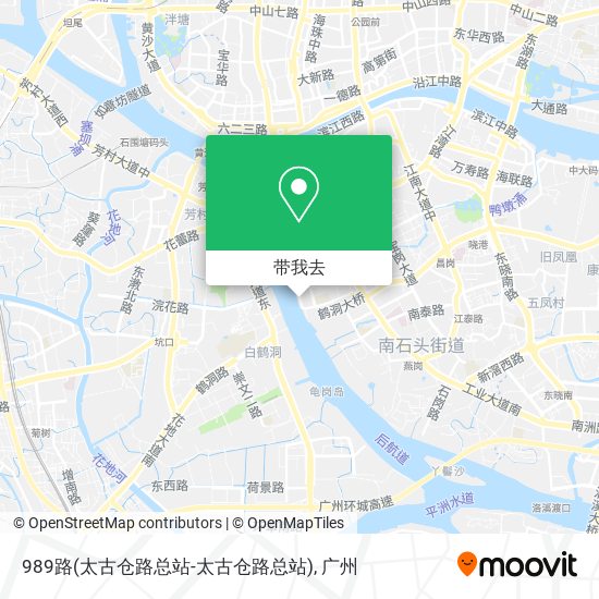 989路(太古仓路总站-太古仓路总站)地图