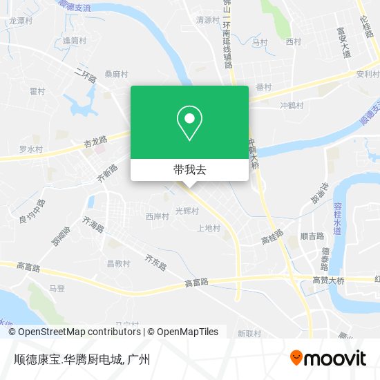 顺德康宝.华腾厨电城地图