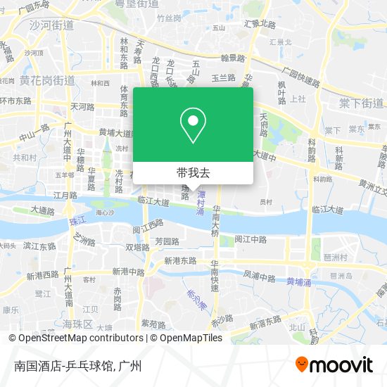 南国酒店-乒乓球馆地图