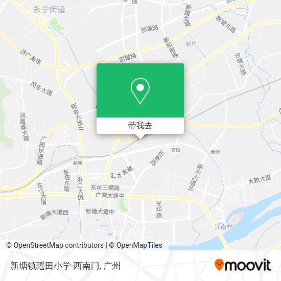 新塘镇瑶田小学-西南门地图