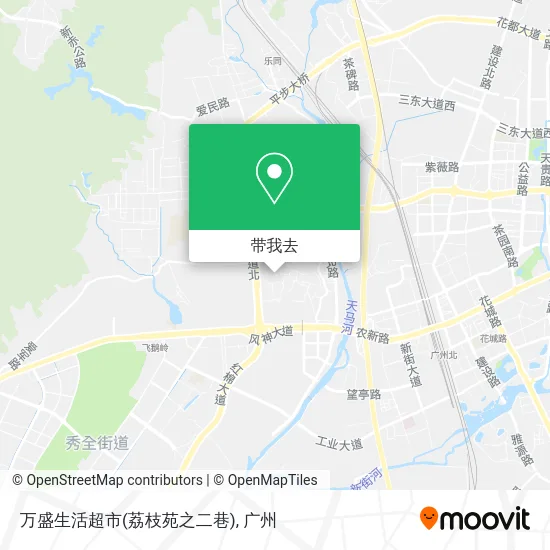 万盛生活超市(荔枝苑之二巷)地图