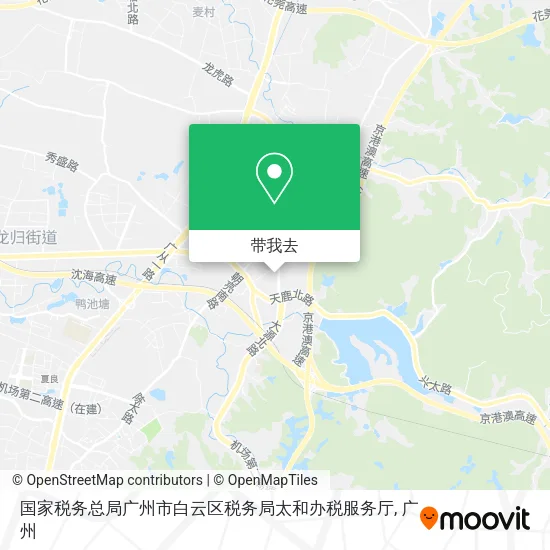 国家税务总局广州市白云区税务局太和办税服务厅地图