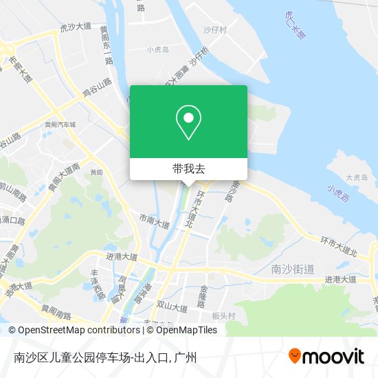 南沙区儿童公园停车场-出入口地图