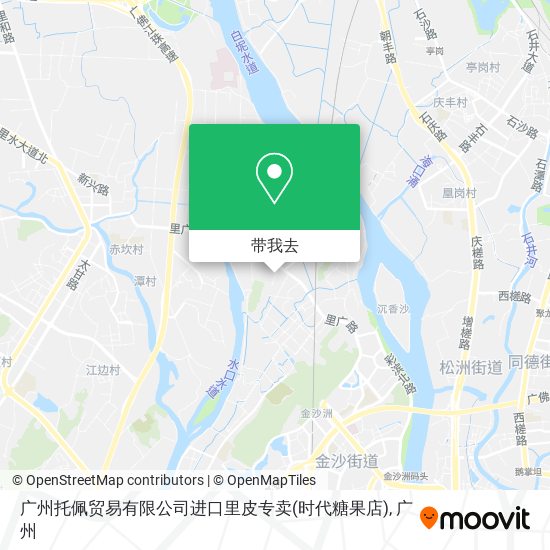 广州托佩贸易有限公司进口里皮专卖(时代糖果店)地图