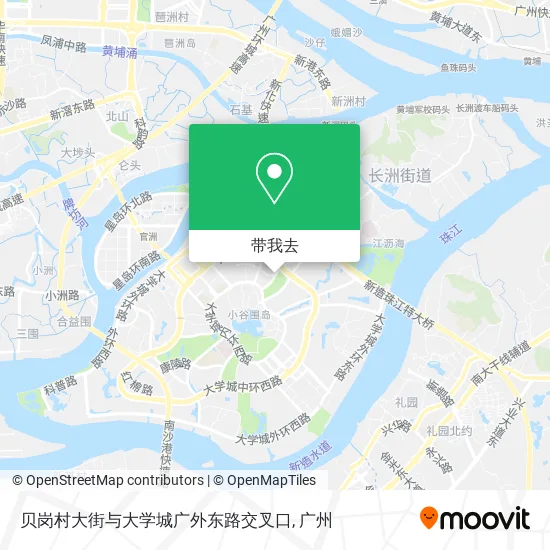 贝岗村大街与大学城广外东路交叉口地图