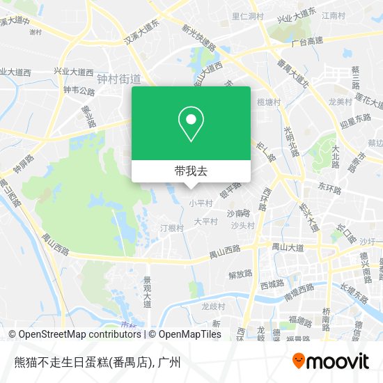 熊猫不走生日蛋糕(番禺店)地图