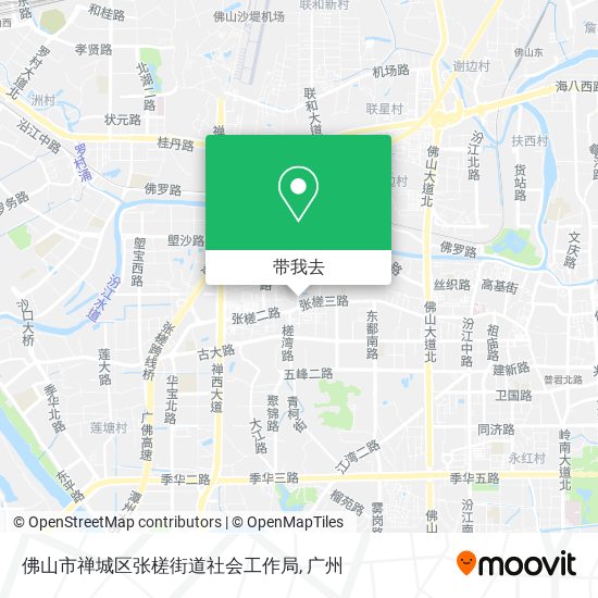 佛山市禅城区张槎街道社会工作局地图