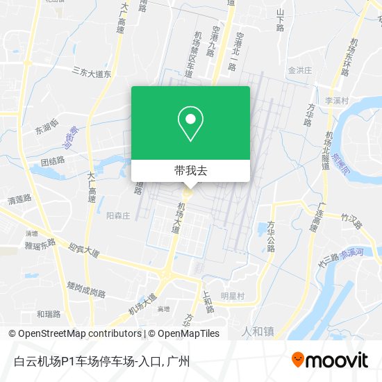 白云机场P1车场停车场-入口地图