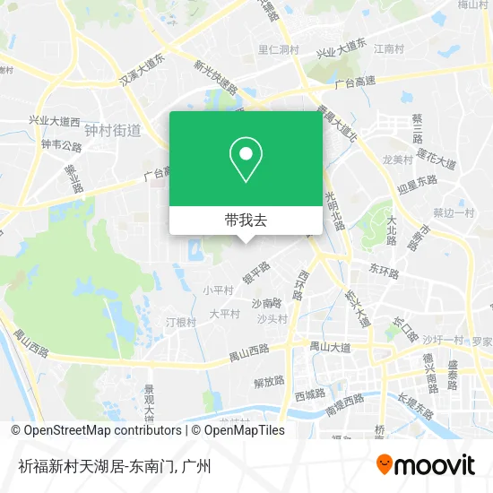 祈福新村天湖居-东南门地图