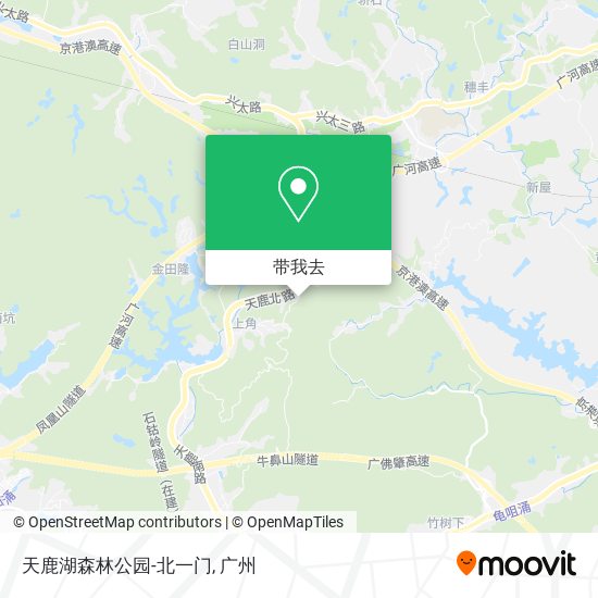 天鹿湖森林公园-北一门地图