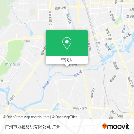 广州市万鑫纺织有限公司地图