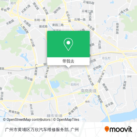 广州市黄埔区万欣汽车维修服务部地图