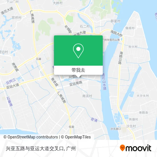 兴亚五路与亚运大道交叉口地图