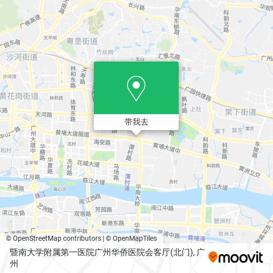 暨南大学附属第一医院广州华侨医院会客厅(北门)地图