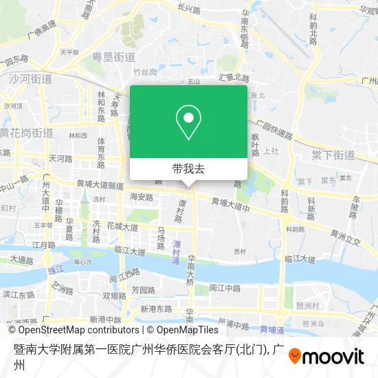 暨南大学附属第一医院广州华侨医院会客厅(北门)地图