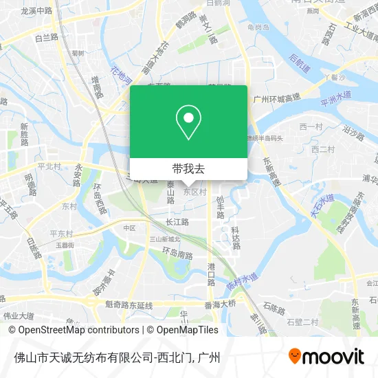 佛山市天诚无纺布有限公司-西北门地图