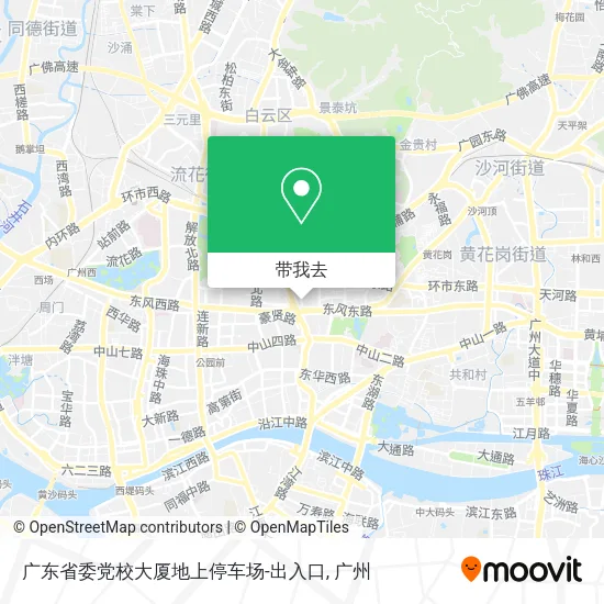 广东省委党校大厦地上停车场-出入口地图
