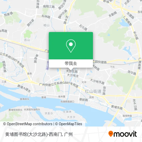 黄埔图书馆(大沙北路)-西南门地图