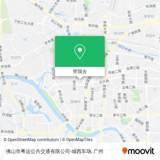 佛山市粤运公共交通有限公司-城西车场地图