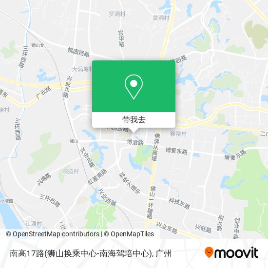 南高17路(狮山换乘中心-南海驾培中心)地图
