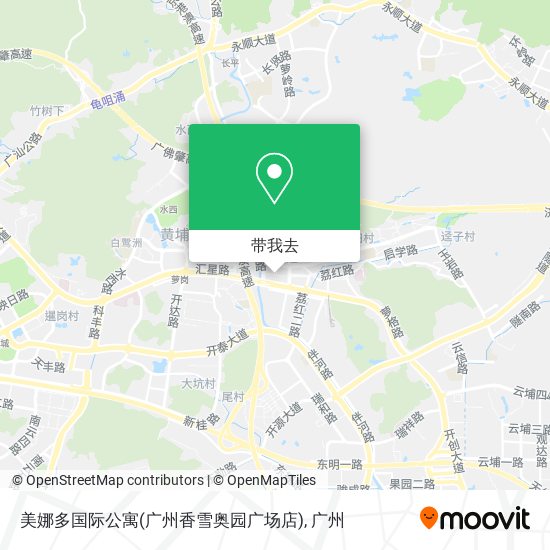 美娜多国际公寓(广州香雪奥园广场店)地图