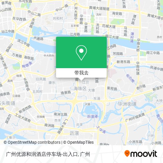 广州优源和润酒店停车场-出入口地图