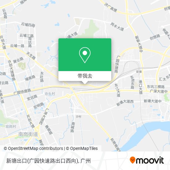 新塘出口(广园快速路出口西向)地图