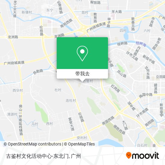 古鉴村文化活动中心-东北门地图