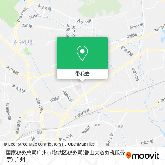 国家税务总局广州市增城区税务局(香山大道办税服务厅)地图