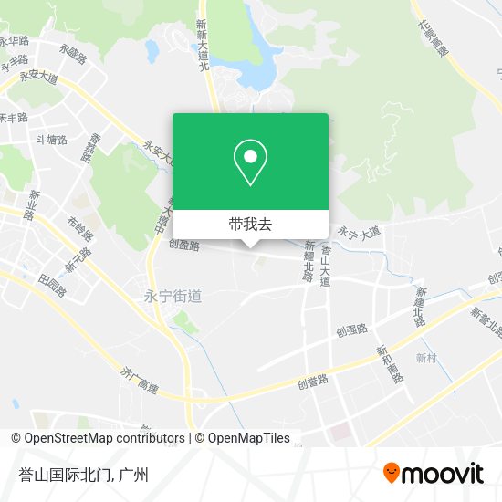 誉山国际北门地图