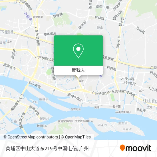 黄埔区中山大道东219号中国电信地图