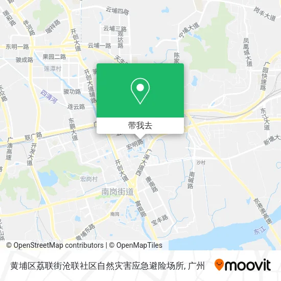 黄埔区荔联街沧联社区自然灾害应急避险场所地图
