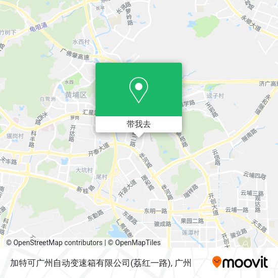 加特可广州自动变速箱有限公司(荔红一路)地图