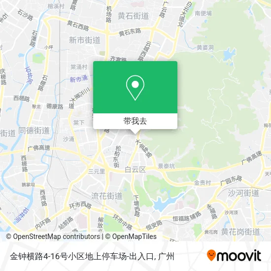 金钟横路4-16号小区地上停车场-出入口地图