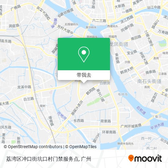 荔湾区冲口街坑口村门禁服务点地图