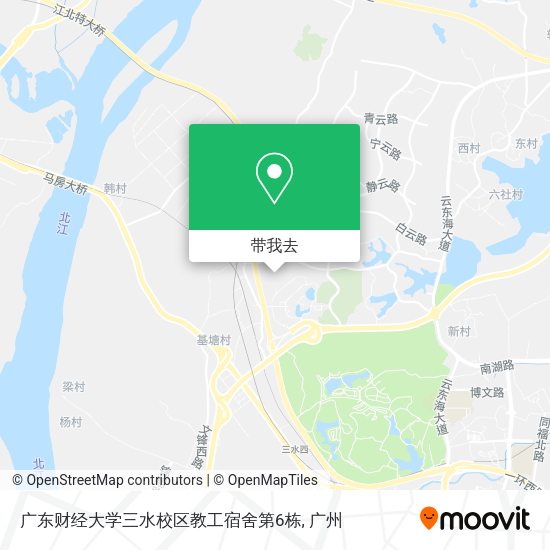 广东财经大学三水校区教工宿舍第6栋地图