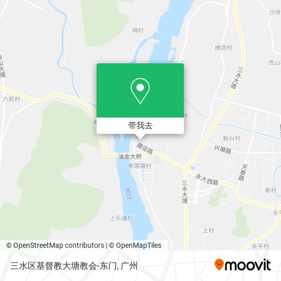 三水区基督教大塘教会-东门地图