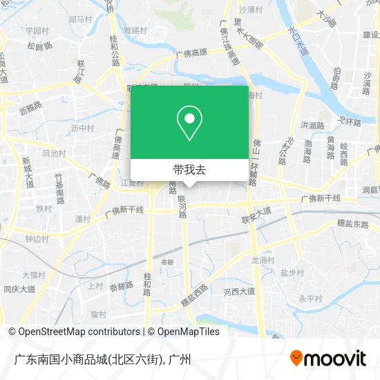 广东南国小商品城(北区六街)地图