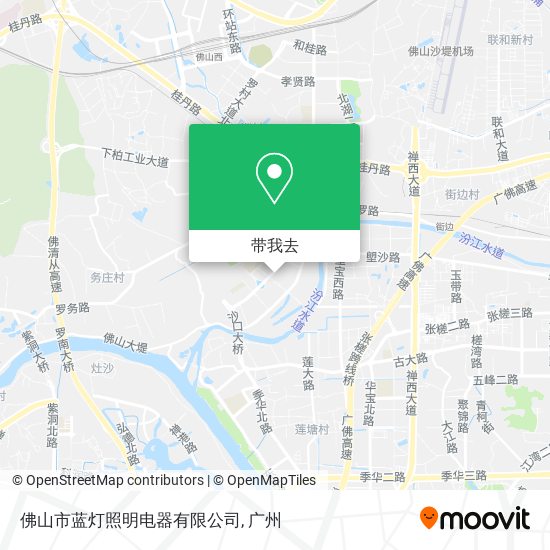 佛山市蓝灯照明电器有限公司地图