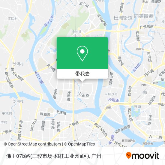 佛里07b路(三骏市场-和桂工业园a区)地图