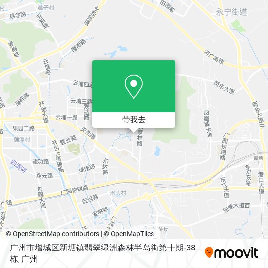 广州市增城区新塘镇翡翠绿洲森林半岛街第十期-38栋地图