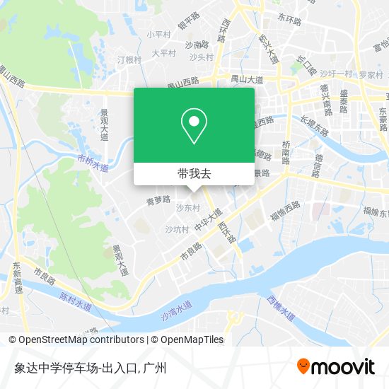 象达中学停车场-出入口地图