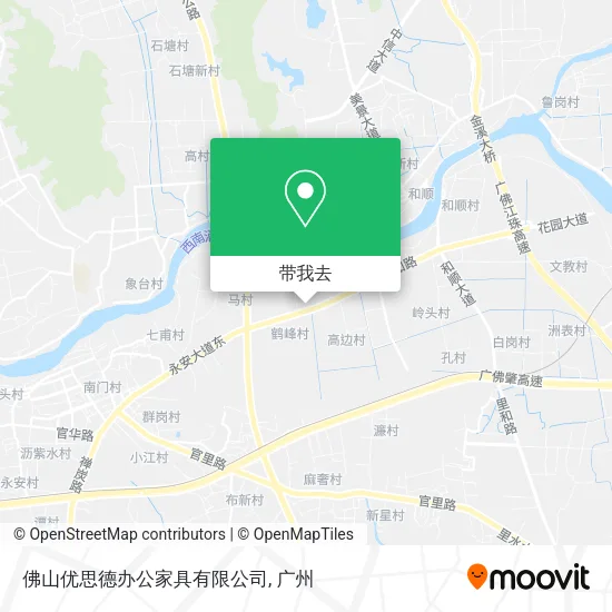 佛山优思德办公家具有限公司地图