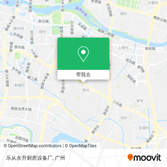 乐从永升厨房设备厂地图